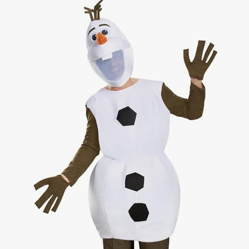 Deluxe Adult Disney Olaf Costume Size L- XL Complete Set